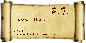 Prokop Tiborc névjegykártya